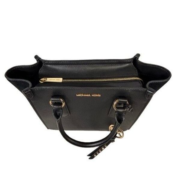 Michael Kors Kris Medium Pebbled Suede Leather Satchel Handbag Crossbody $358 - Picture 6 of 16